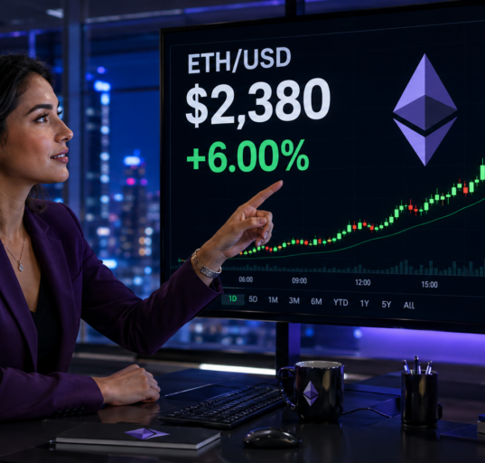 Analyst watches Ethereum rise 6% to $2,380 on an ETH/USD market chart