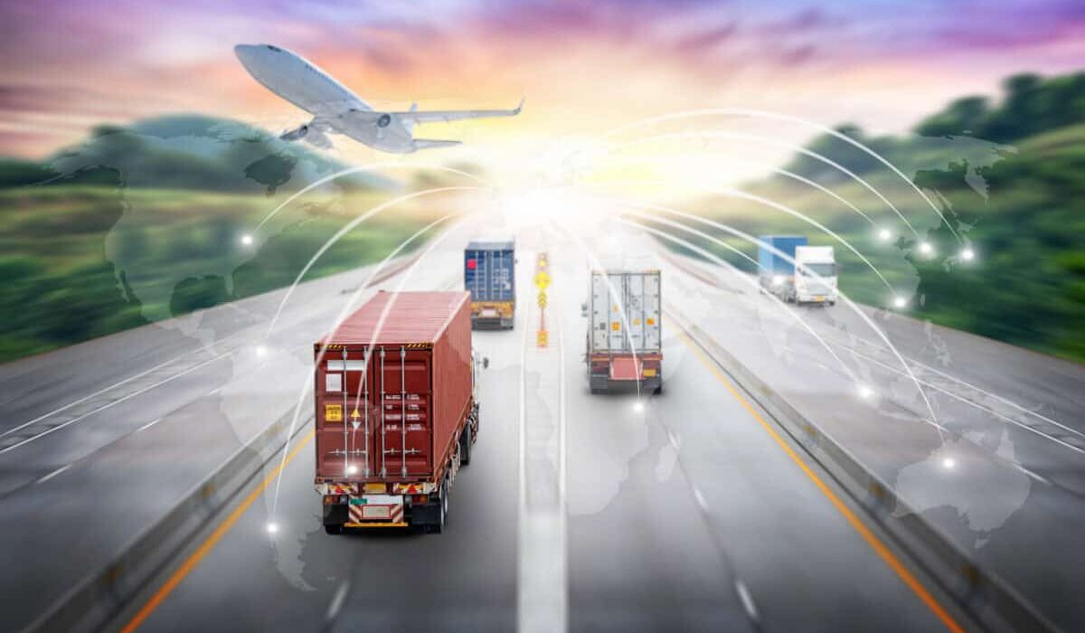 truck transport on highway