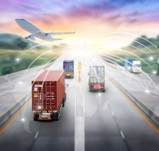 truck transport on highway