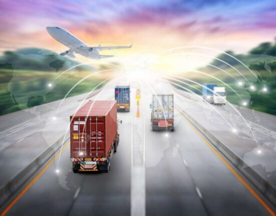 truck transport on highway