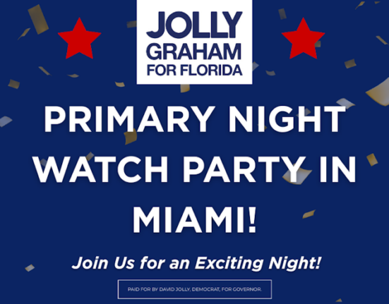 Primary Night Watch Party in Miami organized by David Jolly for Florida 2026