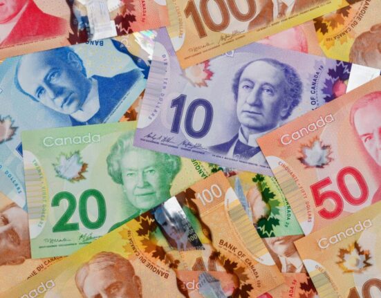 Canadian Dollars bills