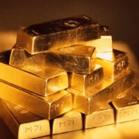 Stacked gold bars