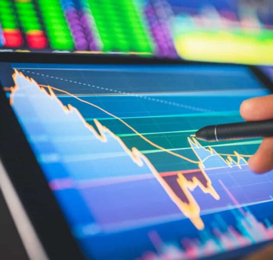 investor looks at volatility chart